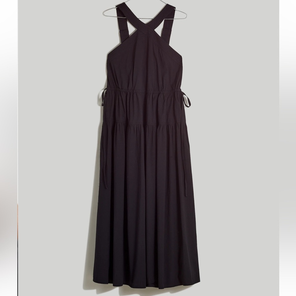 Madewell Poplin Halter Tiered Midi Dress NWT - Picture 5 of 12